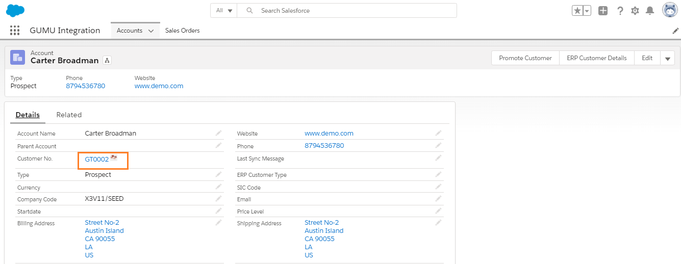 Prospect Account Promoted