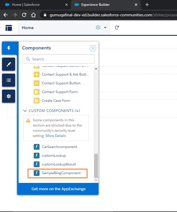 Component On Comunity Builder