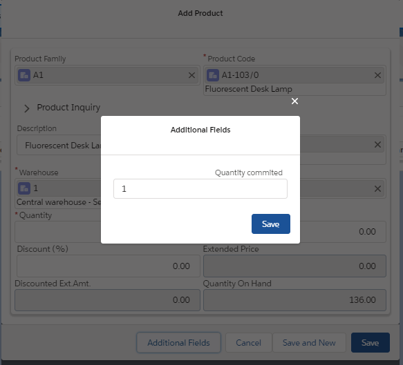Quantity Committed Information