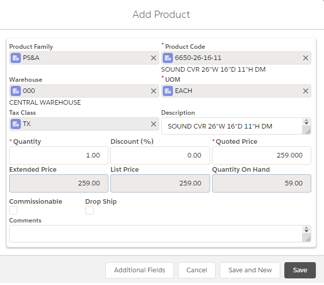 Custom GUMU Add Product Screen