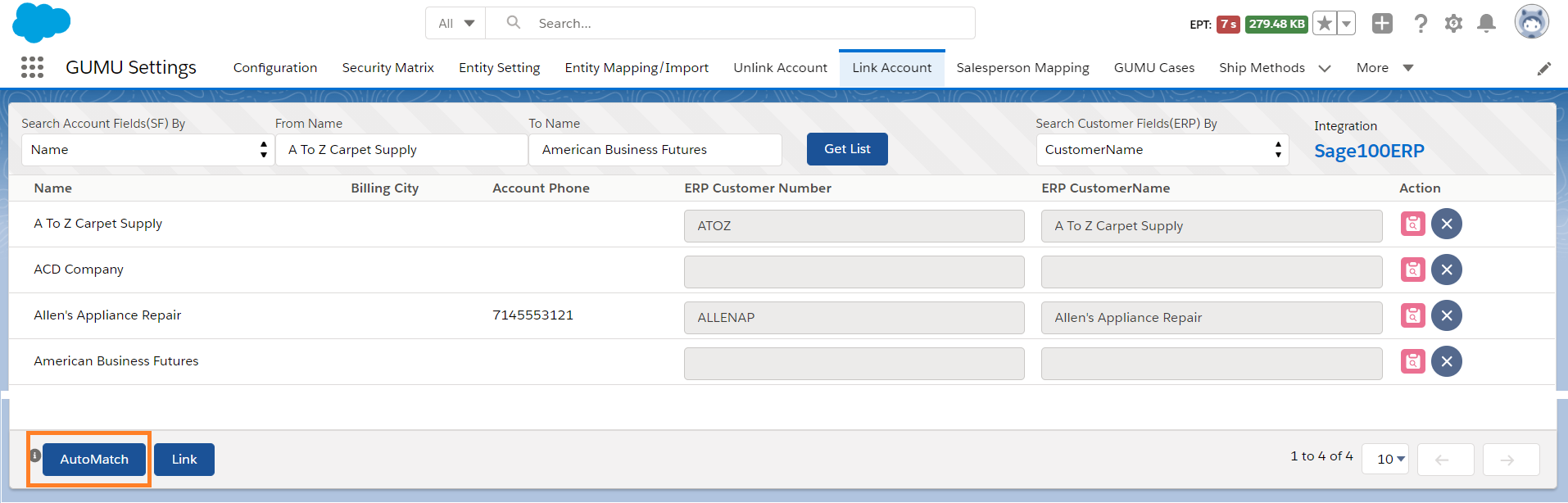 Auto Match Accounts