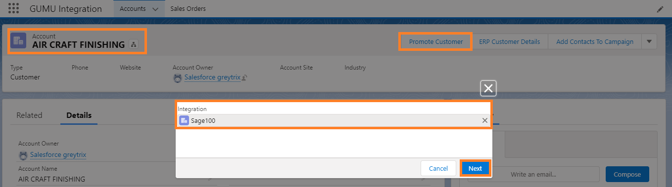 Promote Customer Screen Option
