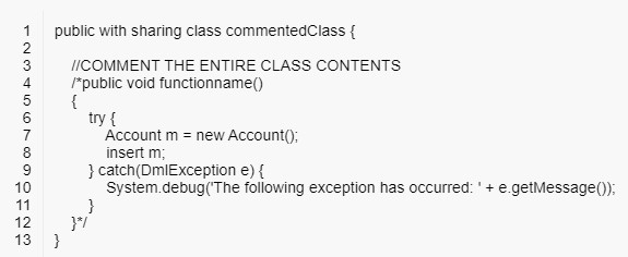 Comment Class