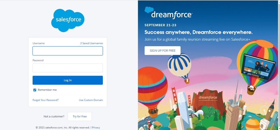 Login to Salesforce