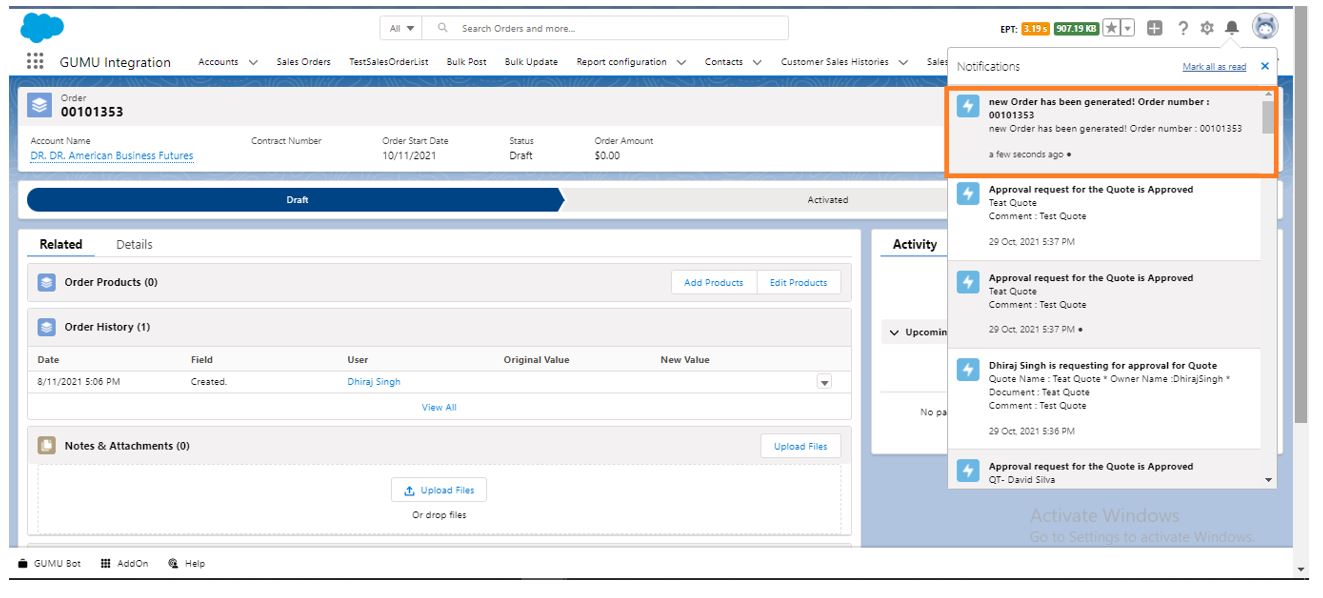 email notification salesforce