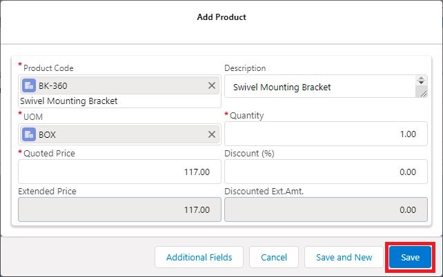 Sage 300 AR Invoice Add Product