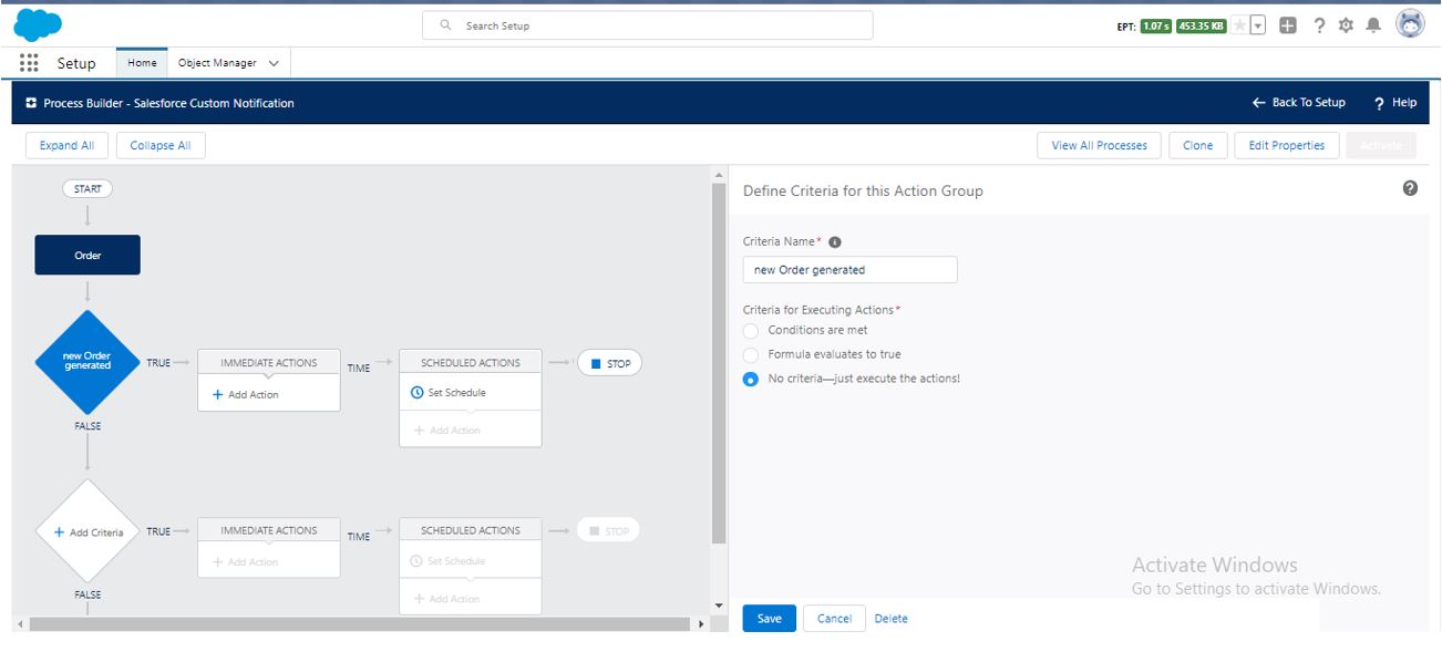 Process Criteria Selection