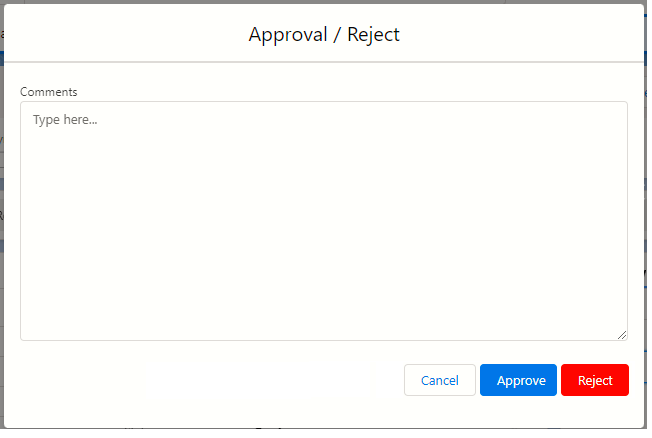 Approver Screen