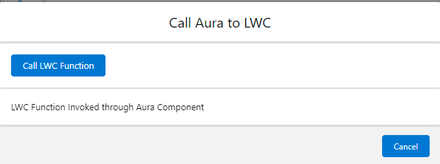 Invoke an LWC Component function from Aura Component
