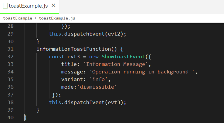toastExample.js continuation