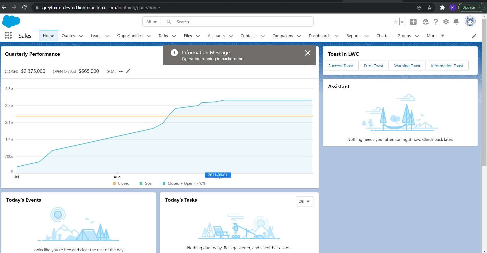 Displaying Types of Toast Message in Lightning Web component