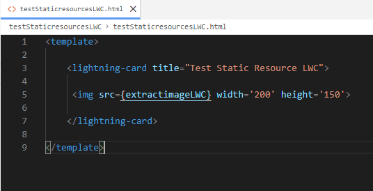 Static Resources LWC HTML Code