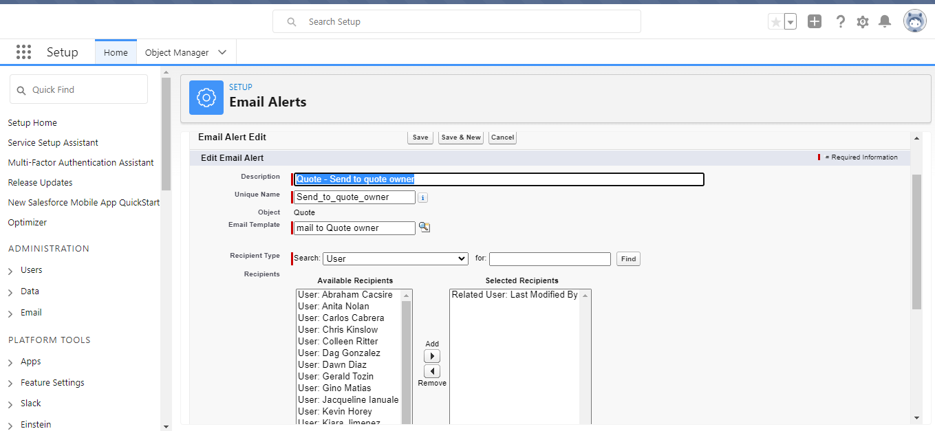 Email Alerts
