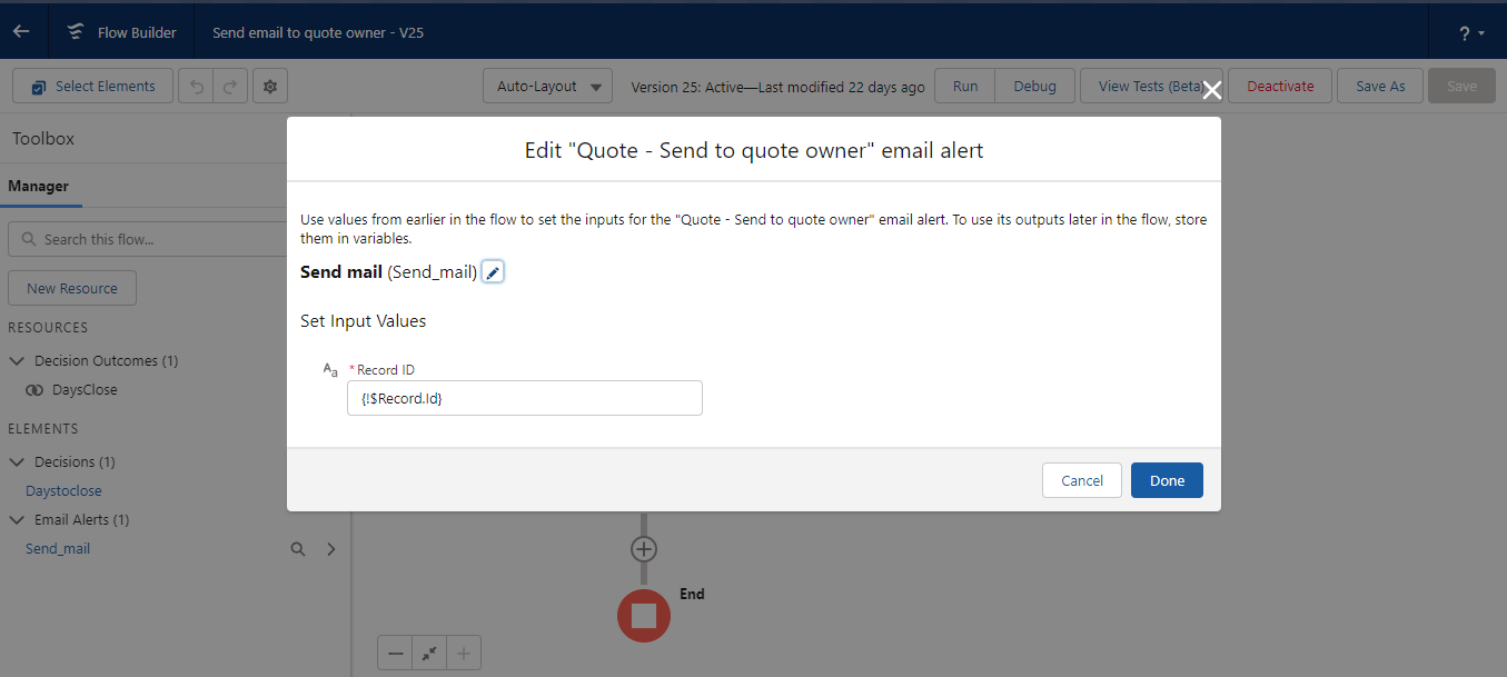 Send an Email to a Quote Owner