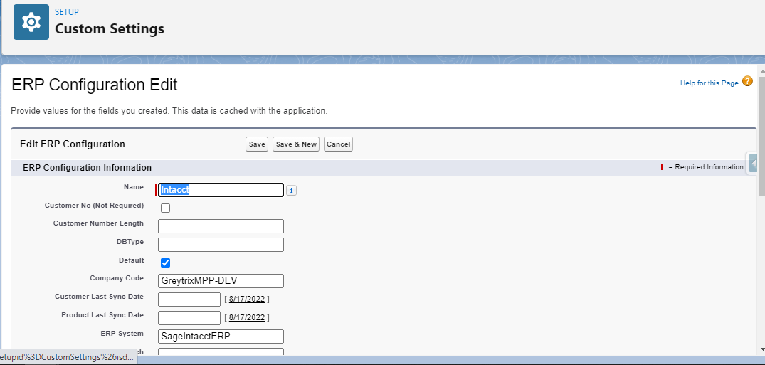 ERP Configuration