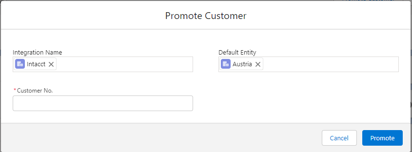 Promote Customer Screen