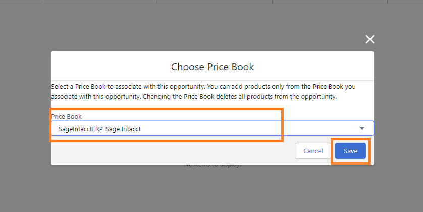 Choose Price Book