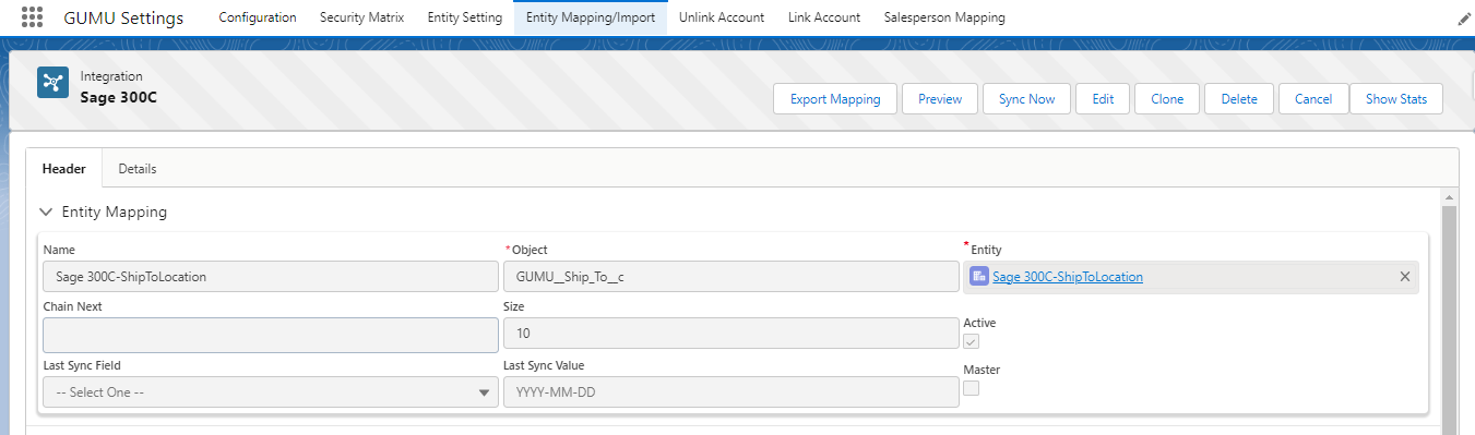 ShipToLocation Import Routine with Blank Chain Next