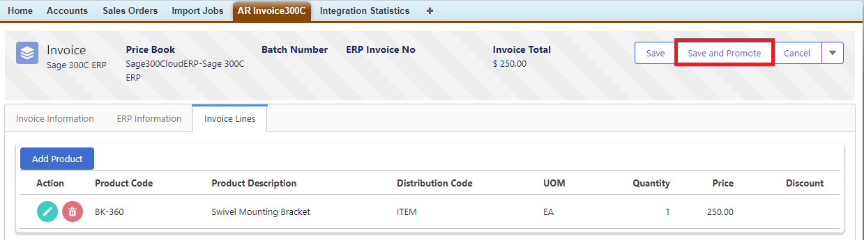 Promote AR-Invoice