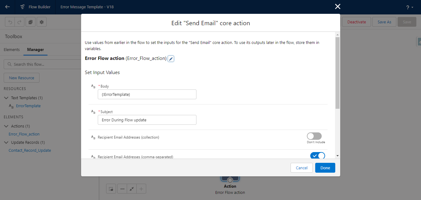 Email Action