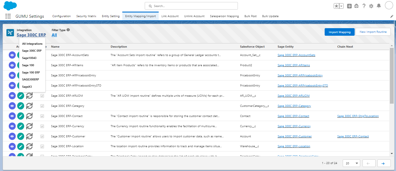 List of Integration's