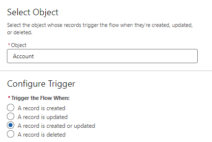 Select Object and Configure Trigger