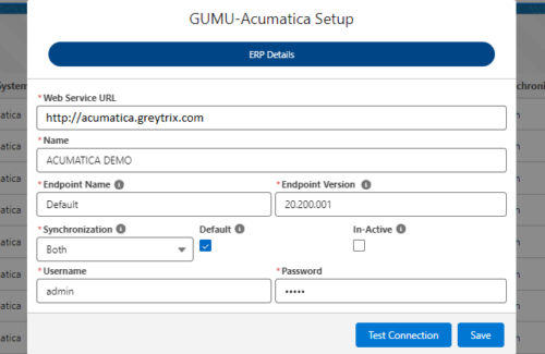 Acumatica Setup