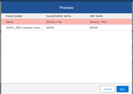 Preview Data (If the data is Mismatched)