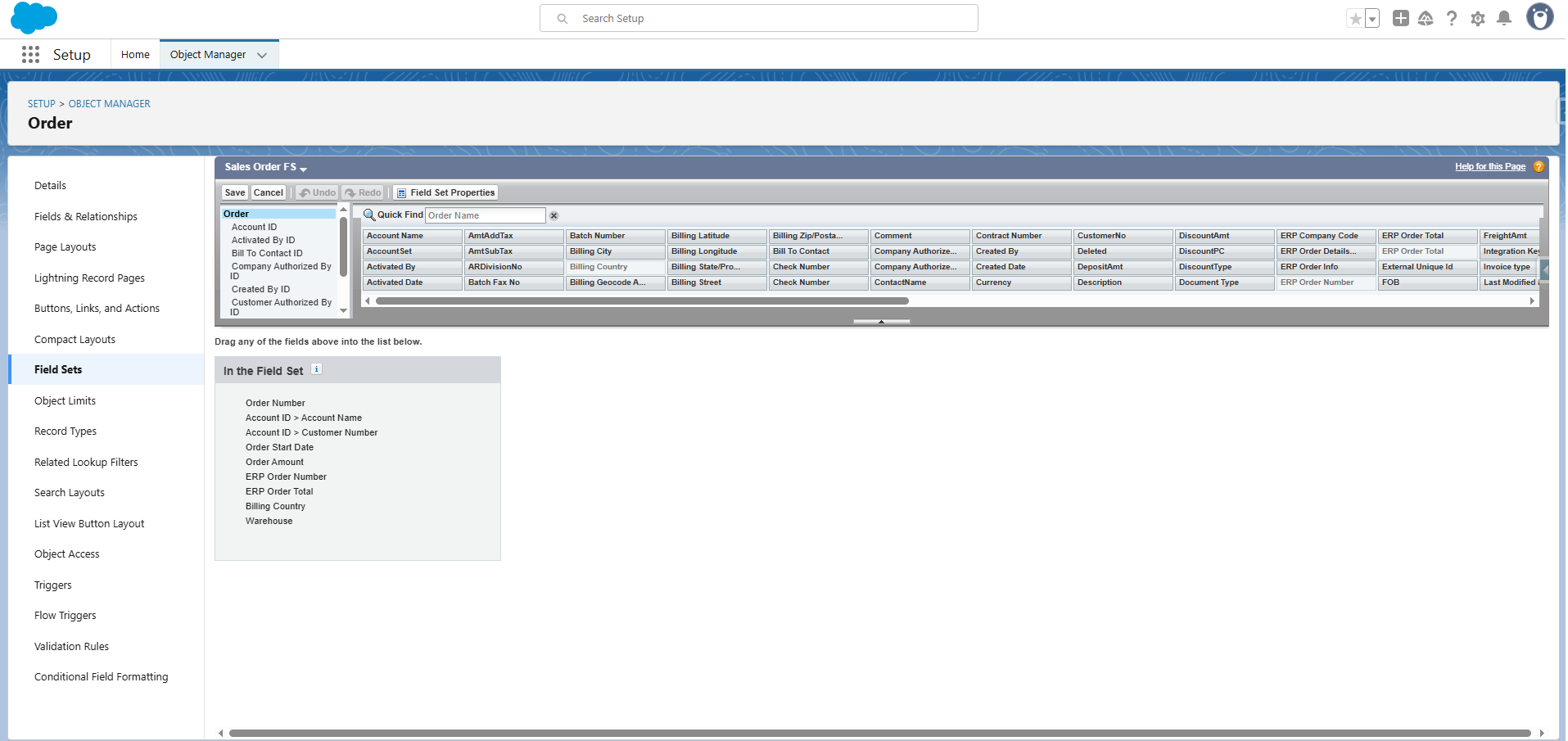 Sales Order FS Window