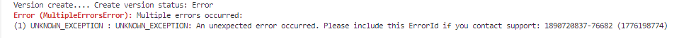 Unknown Exception Type-1