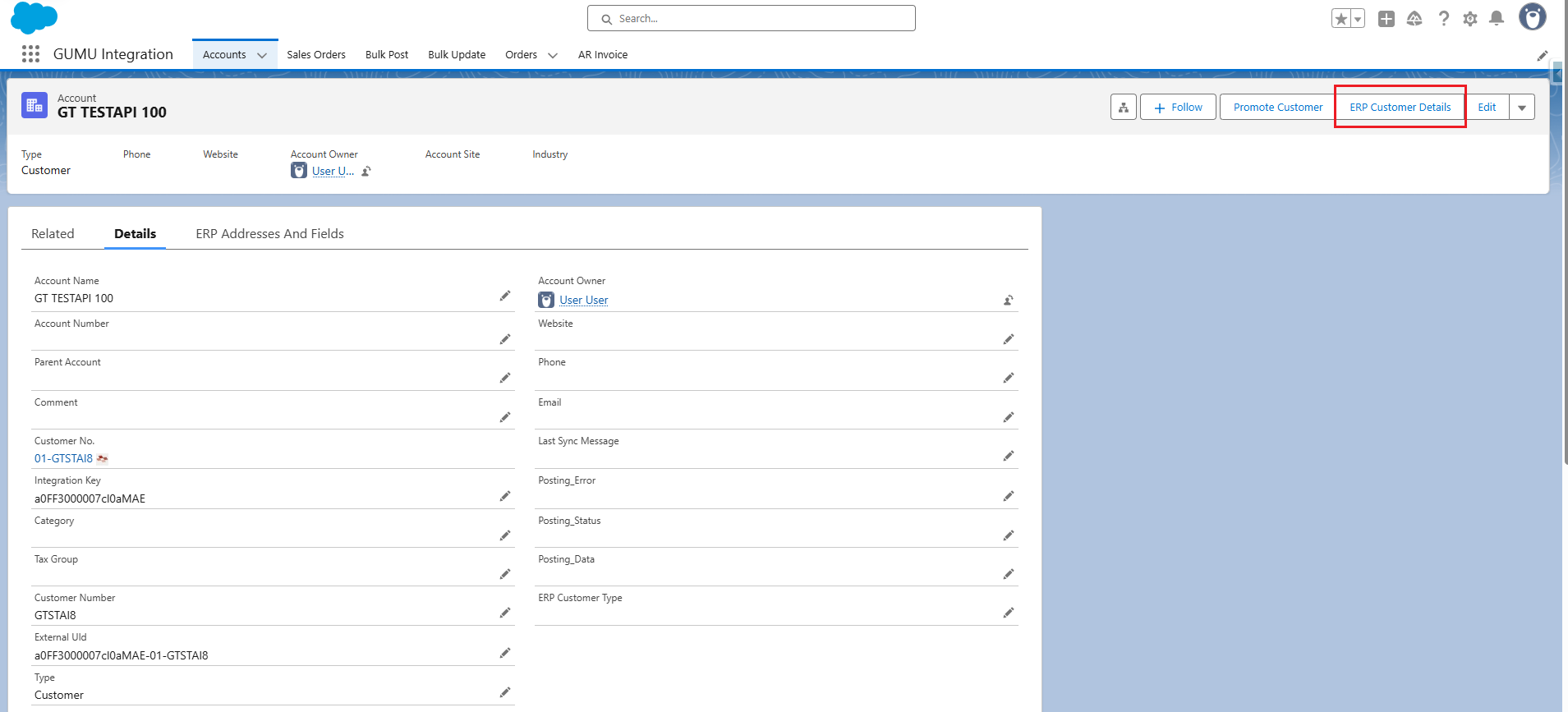 Account Screen
