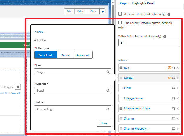 Add Visiblity Filters