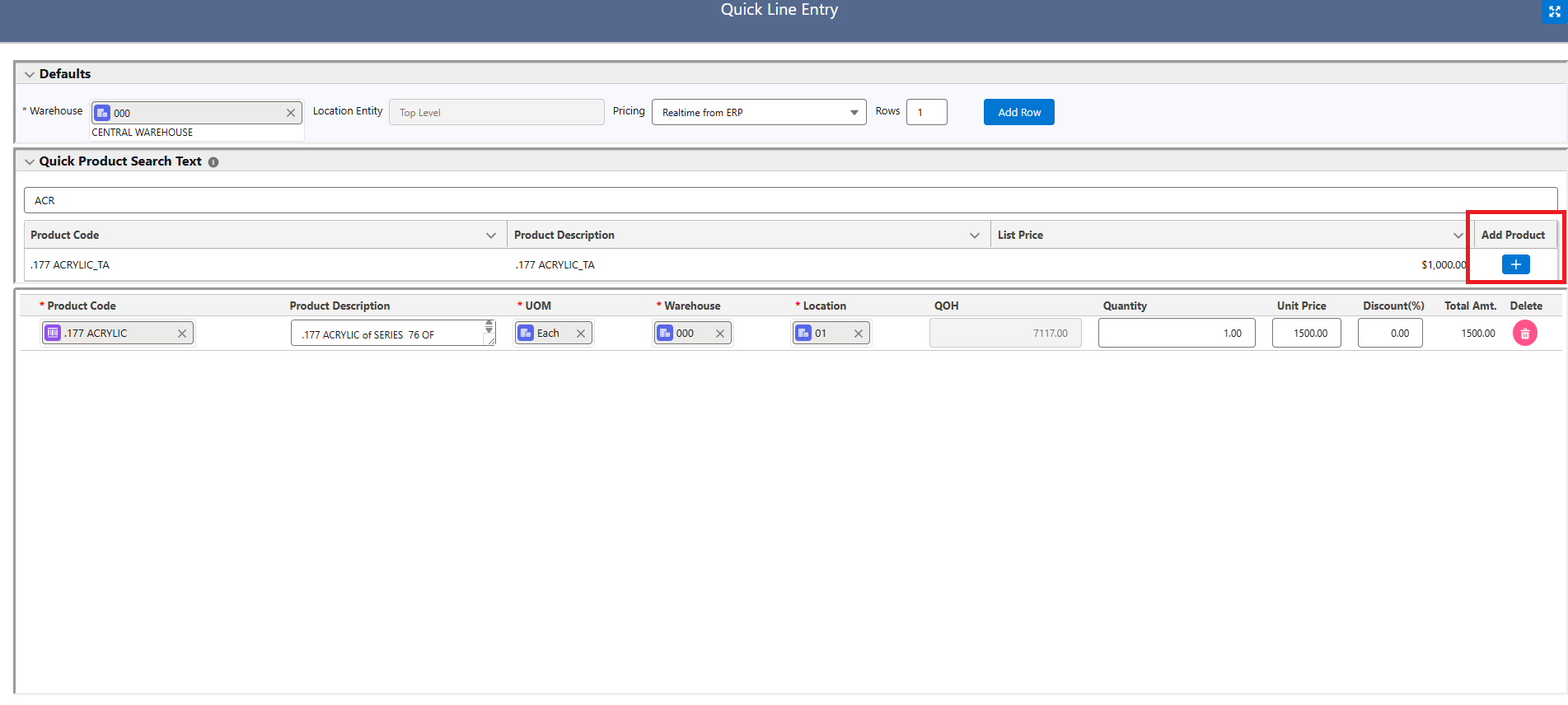Add Product Button