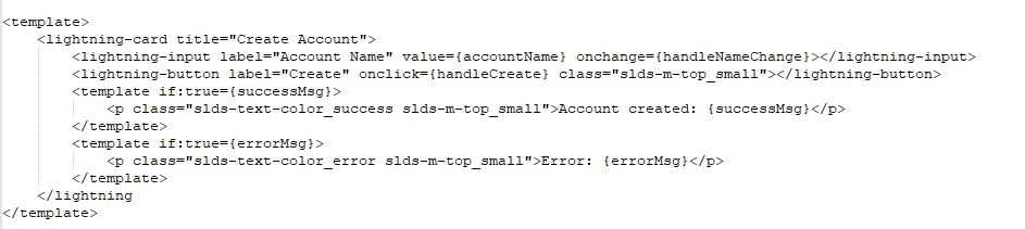 LWC Component HTML