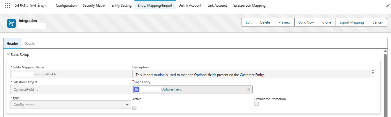 New Import Routine Setup