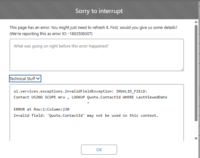 Lookup Filter Metadata Error Salesforce