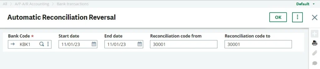 Reversal of Reconciled Status in Sage X3 image-5