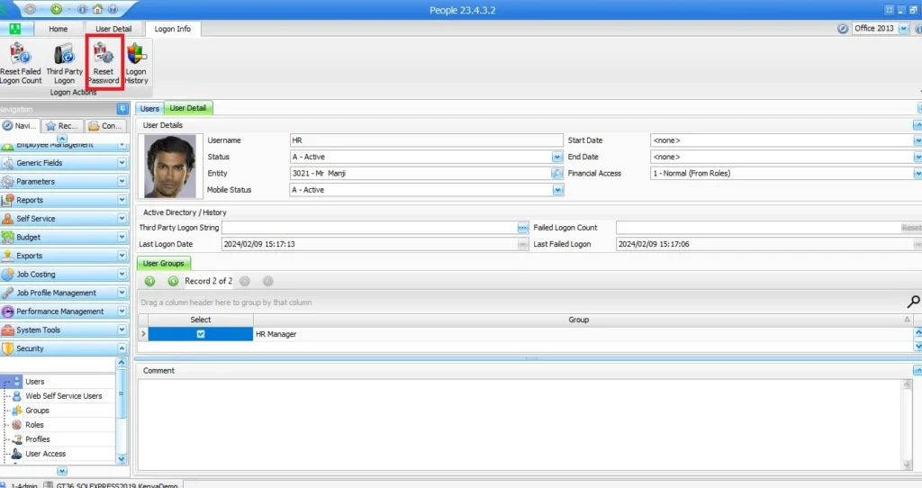 reset the users password in sage 300 people image-4