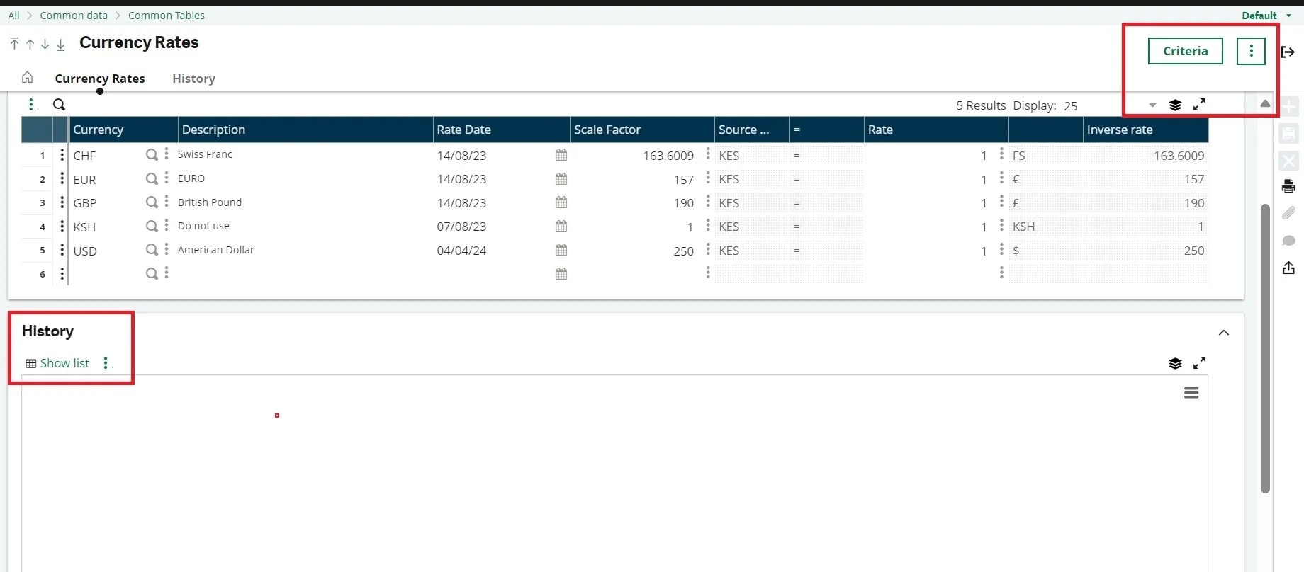 reviewing the currency rate history in sage x3 image-2