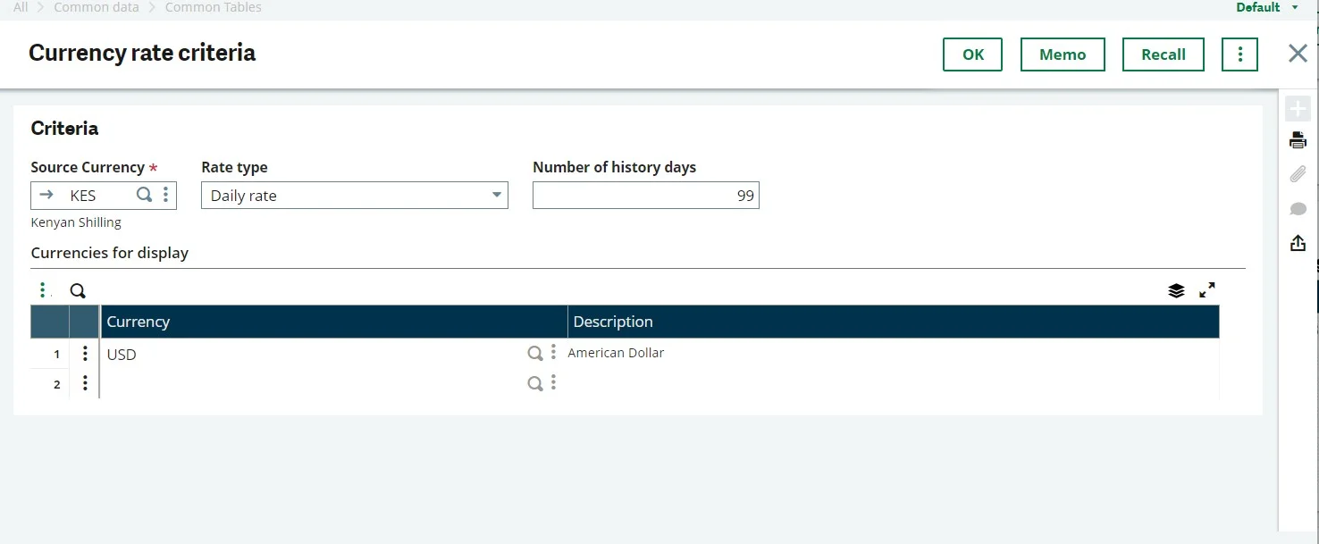 reviewing the currency rate history in sage x3 image-3