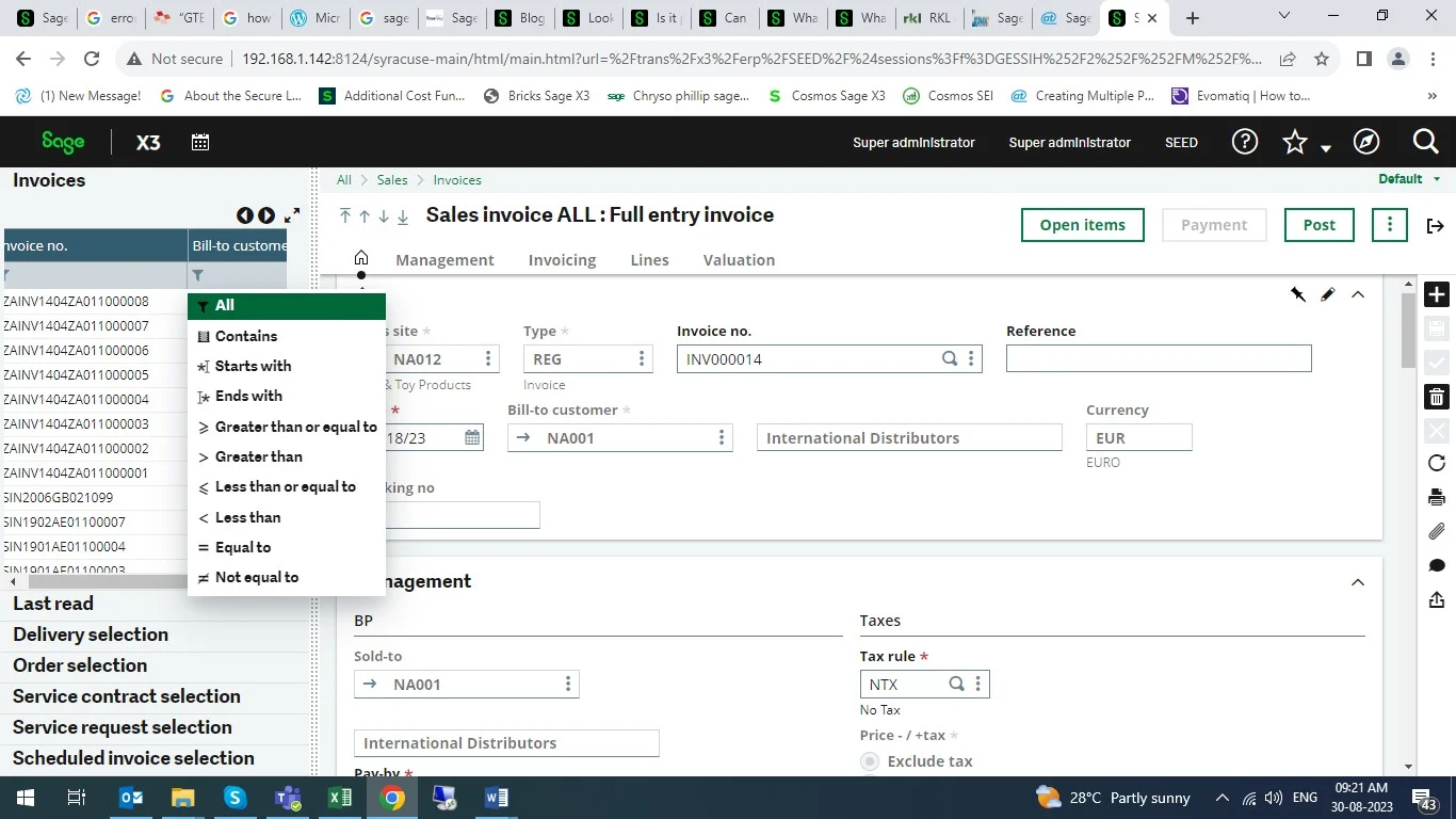 how to filter out the left list in sage x3 image-1
