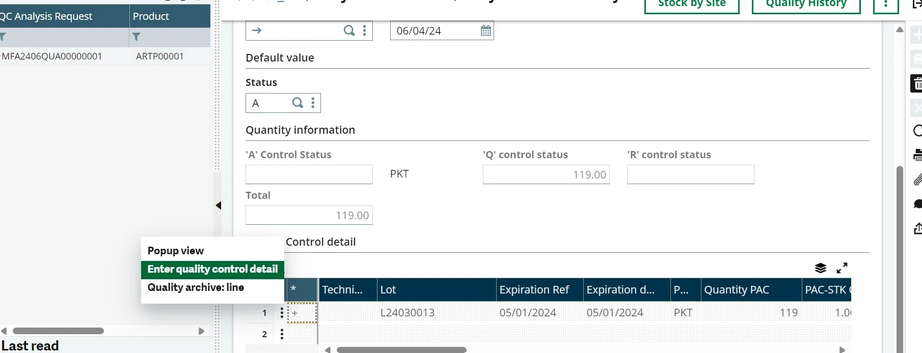 organize your inventory after qc in sage x3 image-4