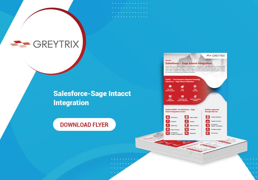 Salesforce Sage Intacct flyer