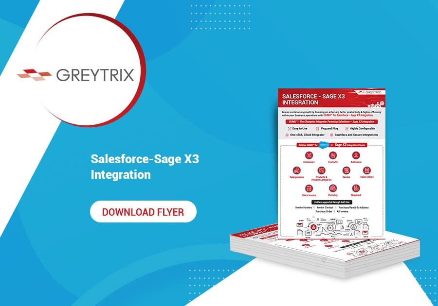Salesforce Sage X3 flyer